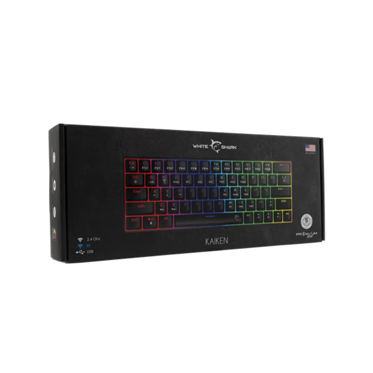Whiteshark WS GK-003111B/R-US GK-003111B/R-US vezeték nélküli US kiosztás billentyűzet #3