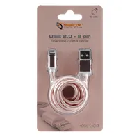 SBOX IPH7-RG Lightning kábel 1,5 m fonott rozé-arany USB A #2