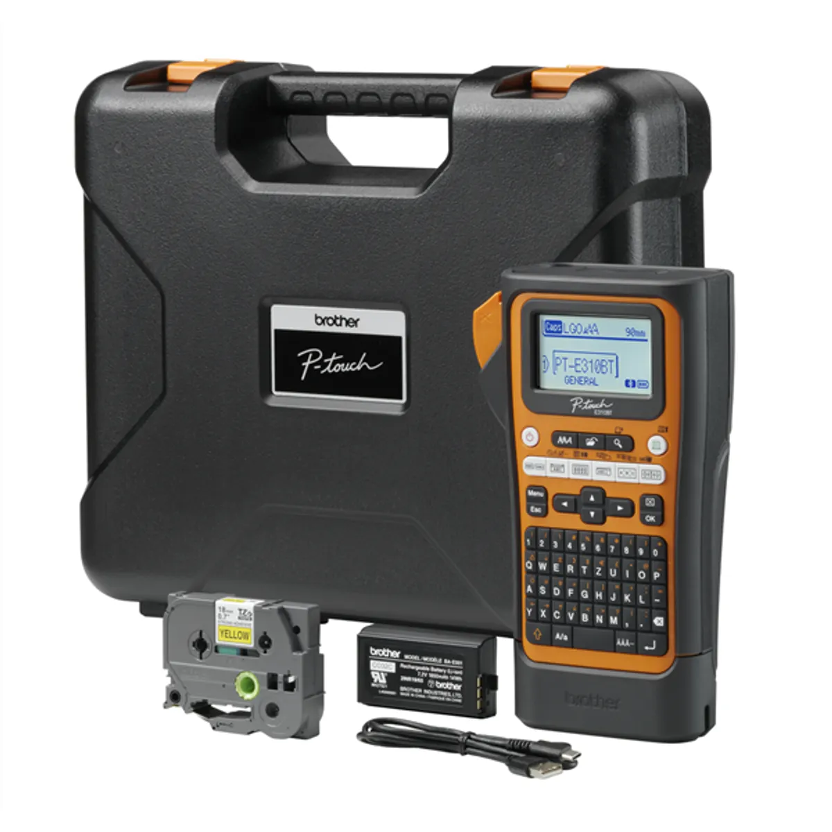 Brother PTE310BTVPQL1 PT-E310BTVP QWERTY billentyűzet Bluetooth 5.0 TZe tape 3,5-18 mm 180x180 DPI 20 mm per sec Li-ion akkumulátor #1