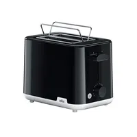Braun HT1010BK kenyérpirító 2 szeletes 8 fokozat 900W zsemlemelegítő kenyérkiemelő
