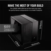 Corsair CC-9011263-WW 2500D Airflow Micro-ATX edzett üveg fekete #6