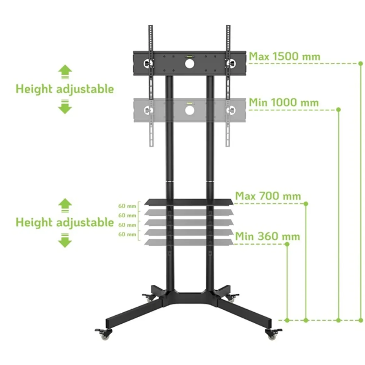 Techly ICA-TR6 falitartó 600x400mm vesa #8