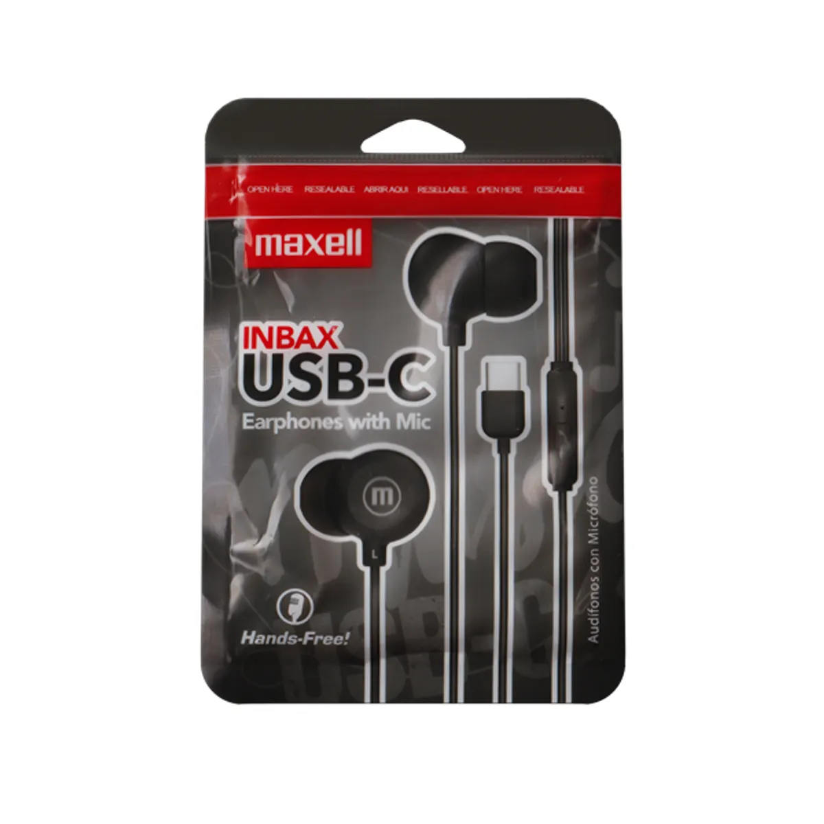 MAXELL 348594 fülhallgató USB-C mikrofonos vezetékes fekete sztereó #2