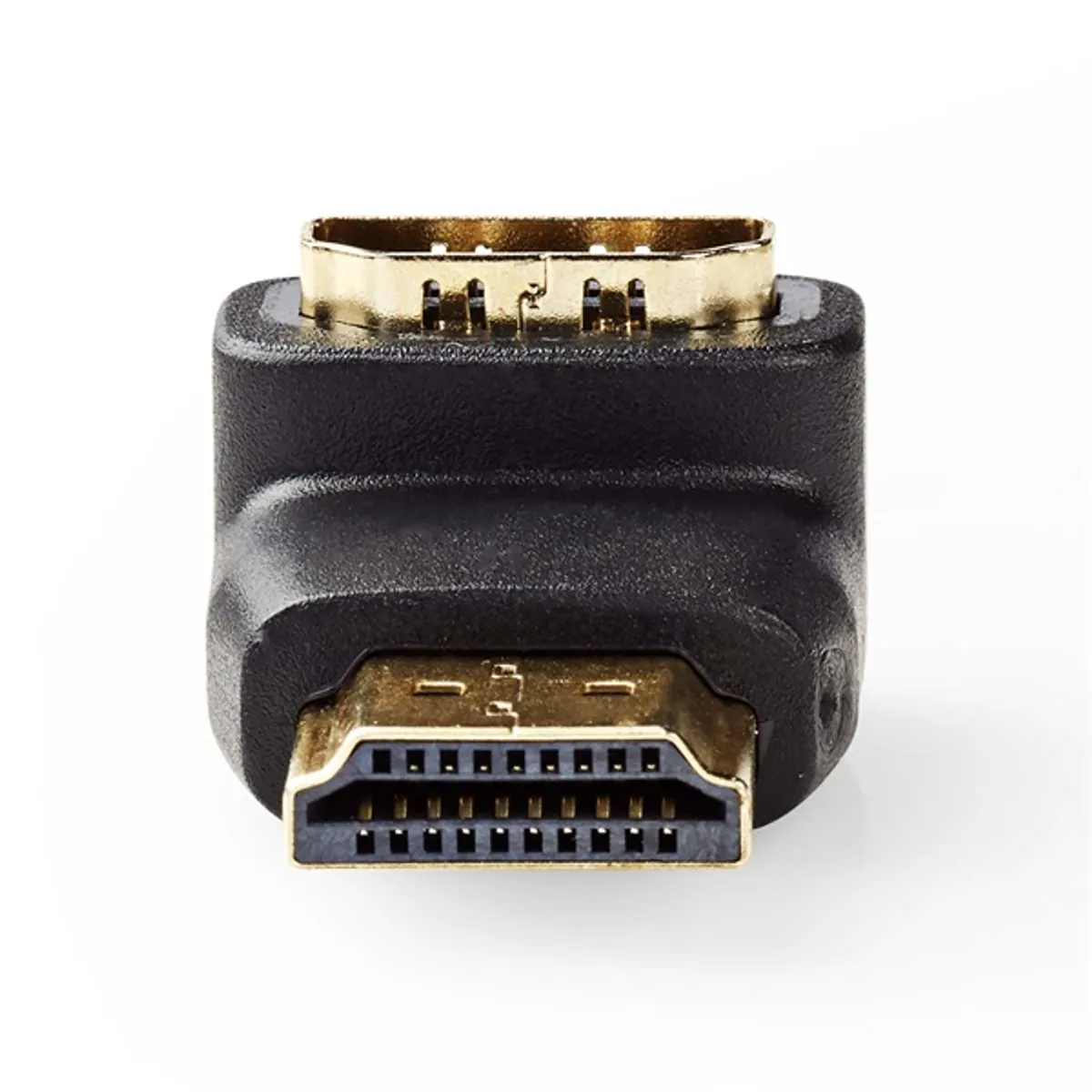 Nedis CVGB34901BK hdmi m-f adapter 90 fokos szög aranyozott hdmi csatlakozó fekete #5