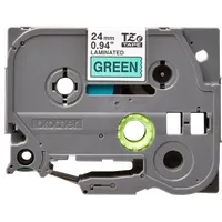Brother TZE751 TZe-751 laminált szalag 24 mm zöld alapon fekete 8 m #2