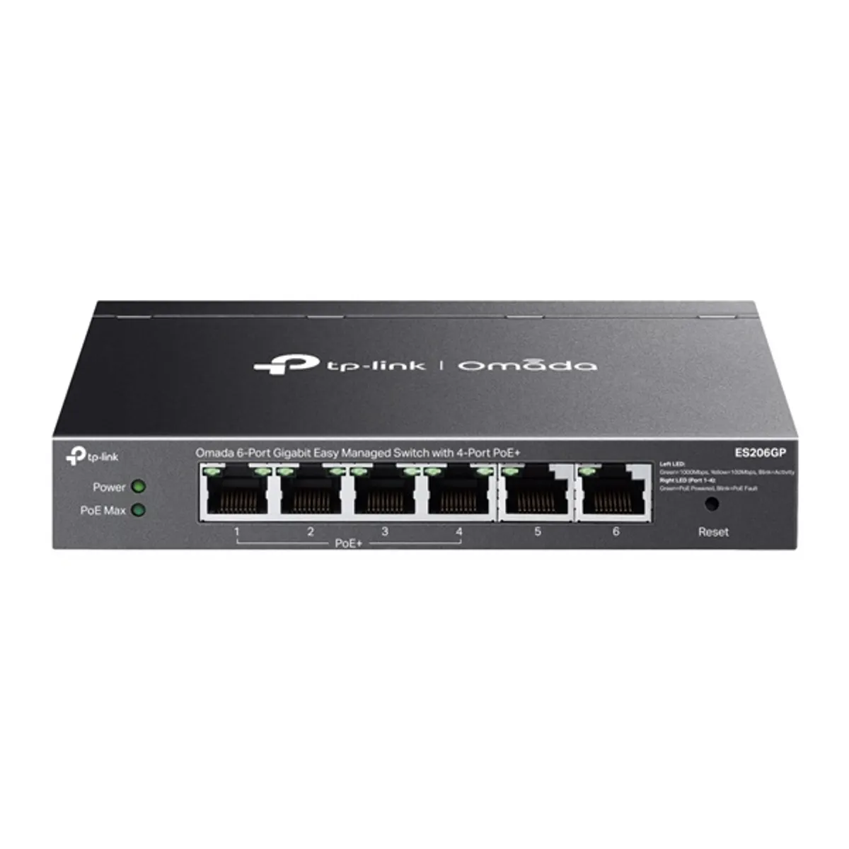 TP-LINK ES206GP 6-portos gigabit PoE switch 4 PoE portok Omada web #1