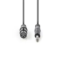 Nedis COTH15110GY15 XLR 3-tűs anya és 6,35 mm dugó szimmetrikus audió kábel 1,5 m sötétszürke #1