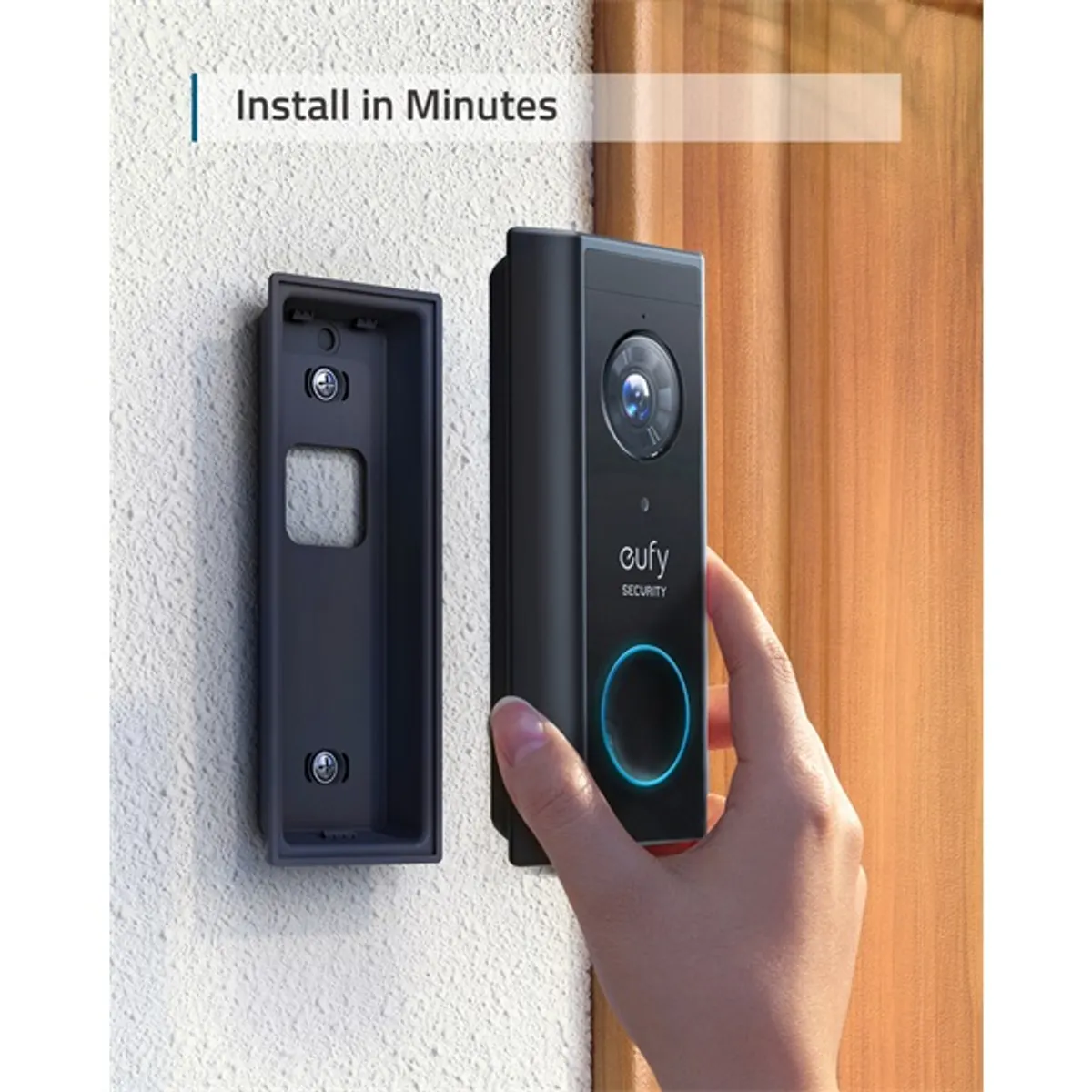 ANKER T82101W1 Eufy Video Doorbell 2K WiFi kültéri ember felismerés, 2K felbontás, kétirányú hang, AES-256 #6