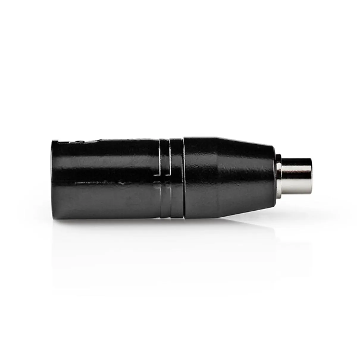 NEDIS COTP15930BK XLR adapter XLR 3 tűs dugó, RCA nő, nikkelezett, egyenes, fém, fekete, 1 db #1