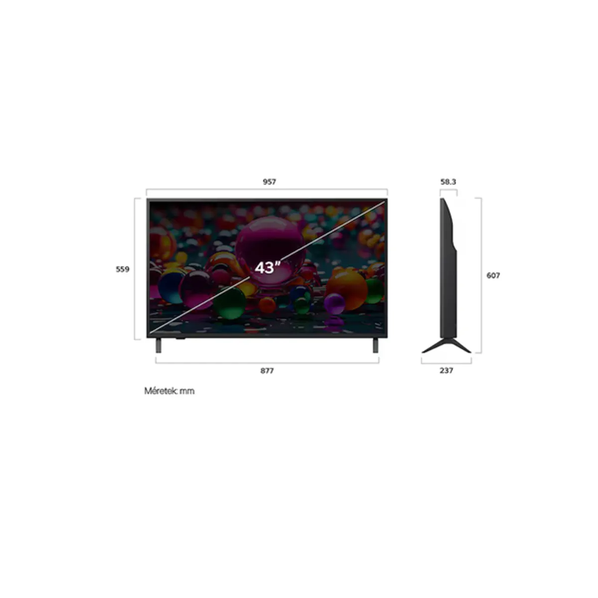 LG TV 43UA75003LA.AEU UA7500 4K LED Smart TV 43" HDMI 3 60 Hz Fali rögzítés 200x200 #3