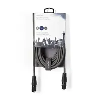 Nedis COTH15012GY50 DMX adapter kábel XLR 3 tűs dugó XLR 3 tűs anya nikkelezett 5 m kerek PVC sötétszürke #3