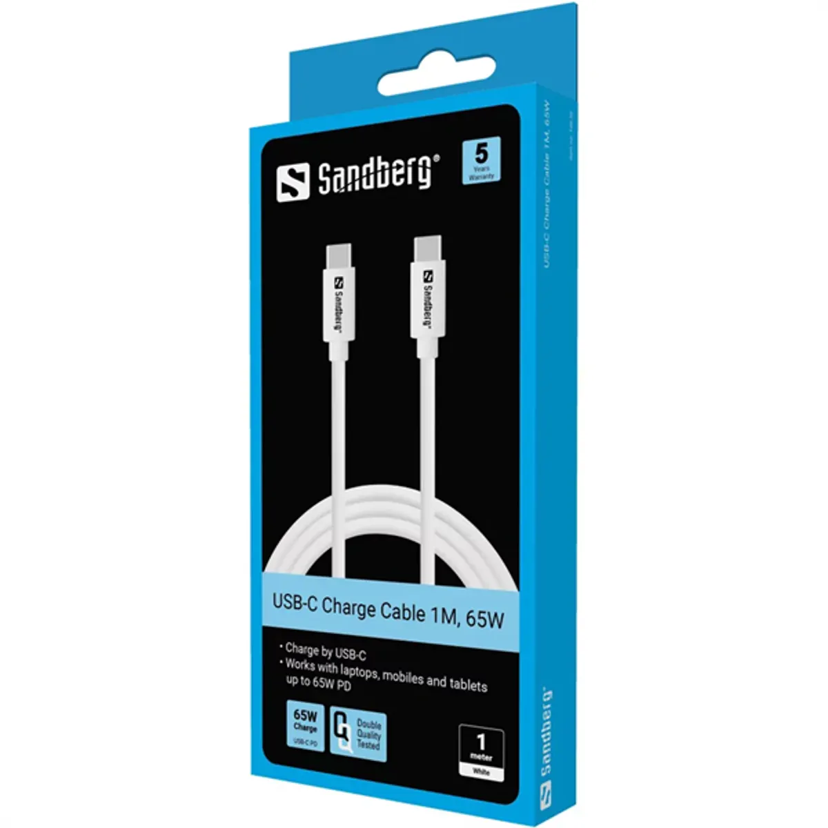 Sandberg 136-52 USB-C töltőkábel 1 m 65W PD #2