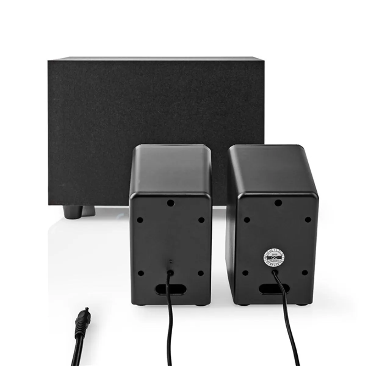 NEDIS CSPR10021BK 2.1 hangszóró 33 W 3,5 mm USB tápellátású 2 db szatelit #3