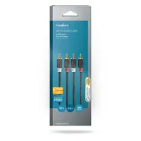 NEDIS CABW24200AT50 sztereo audió kábel 2x RCA dugó 5 m aranyozott érintkezők árnyékolt #3