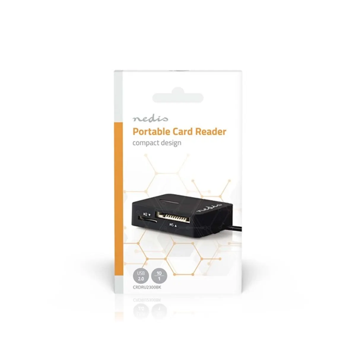Nedis CRDRU2300BK kártyaolvasó USB 2.0 M2 MS PRO MS DUO Micro SD SD MMC RS-MMC Mini SD plug and play hordozható #5