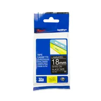 BROTHER TZE345 TZe-345 laminált szalag 18mm x 8m fekete alapon fehér #2