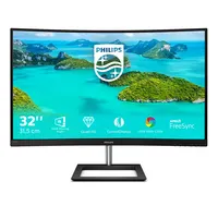 PHI MON 325E1C/00 monitor 31.5\" VA WQXGA 2560x1440 75Hz 4ms 3000:1 250cd/m² ívelt dönthető 100x100 VESA HDMI DP VGA