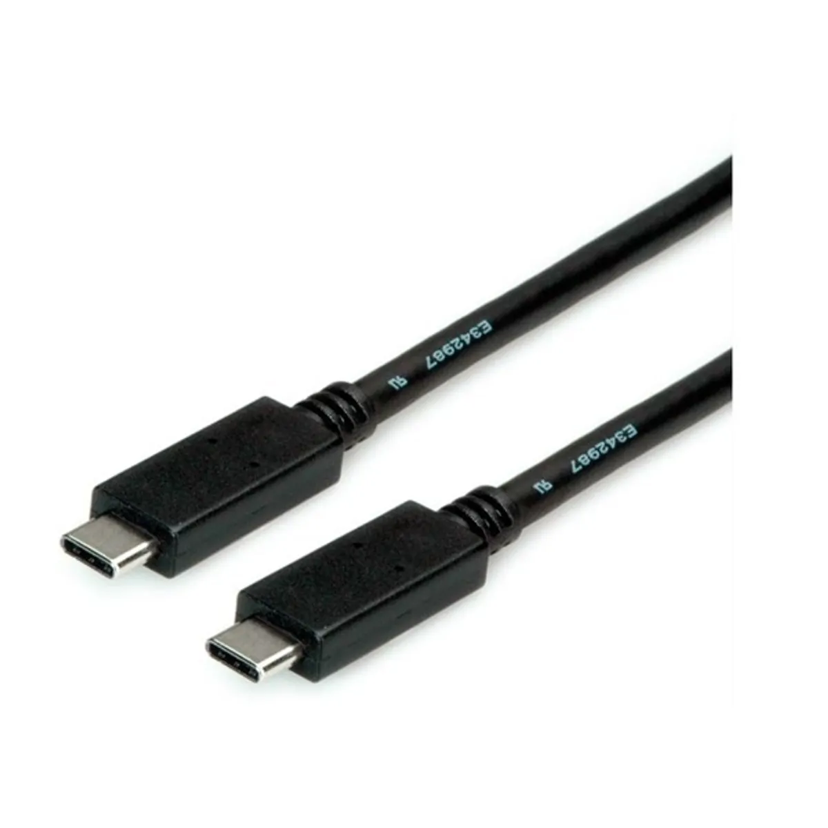 ROLINE 11.02.9055-10 Kábel USB 3.2 Gen 2 USB-C - USB-C, M-to-M, 10Gbit, PD 20V5A, 100W, 2m, Emark, fekete #1