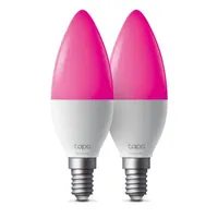 TP-LINK TAPO L430C2-PACK LED lámpa E14 470 lm 6500 K multi szín 4,8 W 25 000 ó 260°