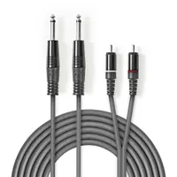 Nedis COTH23320GY30 sztereó audiokábel OnStage 2x 6,35mm jack - 2x RCA - 3 m - szürke - rugalmas #2
