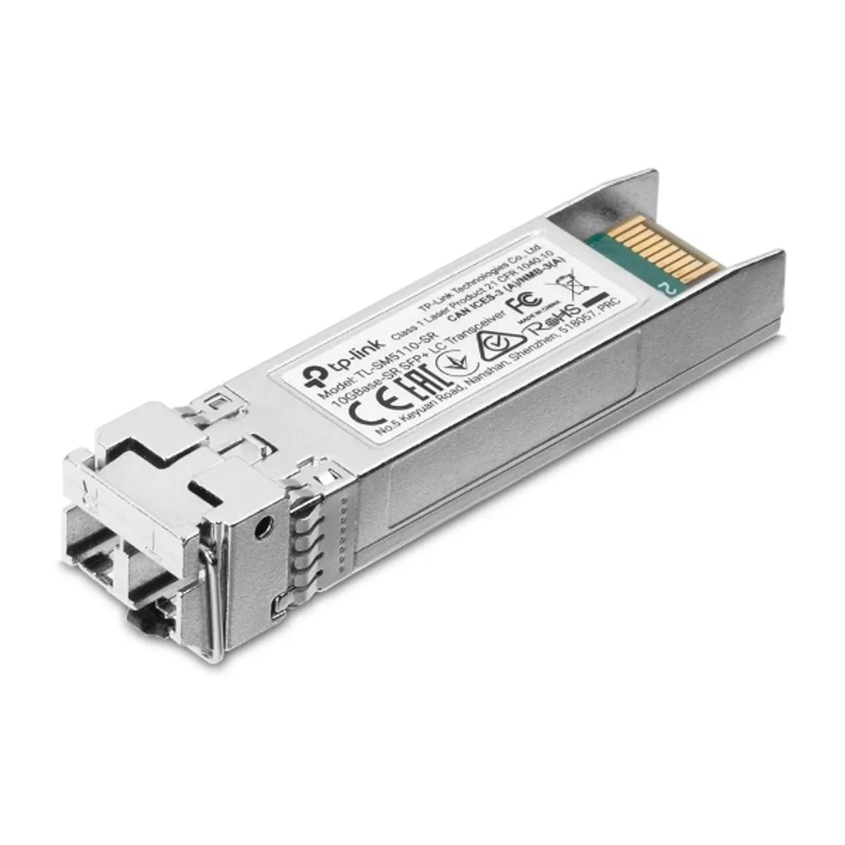 TP-LINK SM5110-SR Omada 10GBase-SR SFP LC adó-vevő modul MMF 850 nm 300 m DDM 3.3 V FCC CE #2