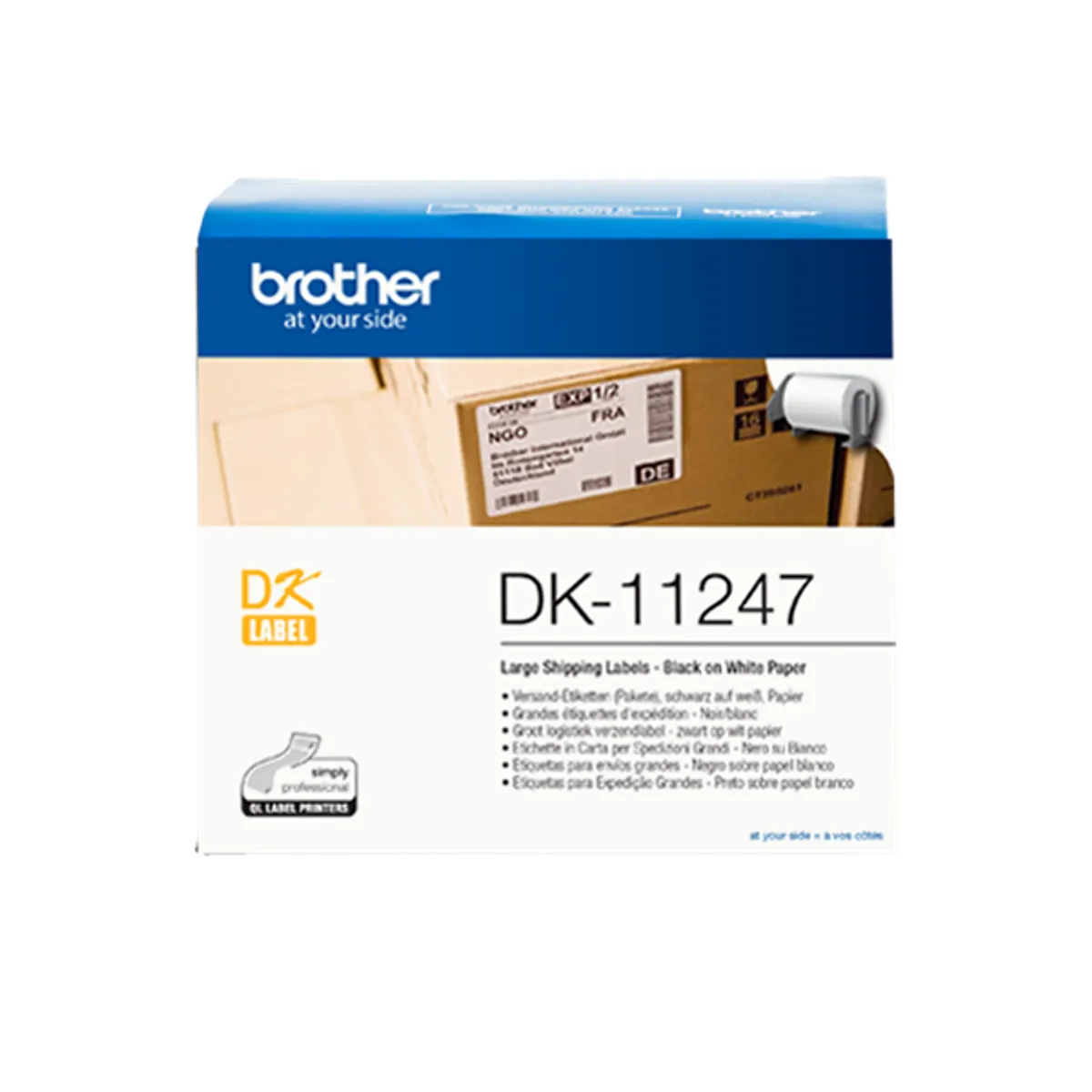 Brother DK11247 Címketekercs 103mm x 164mm, 30,48m #1