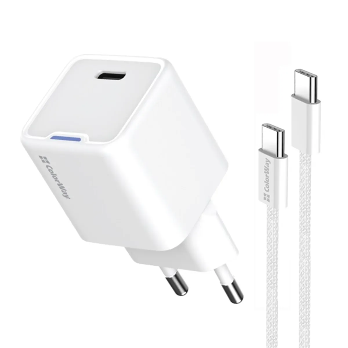COLORWAY CW-CHS056PDC-WT GaN Mini 35W AC töltő USB-C PPS PD fehér #4