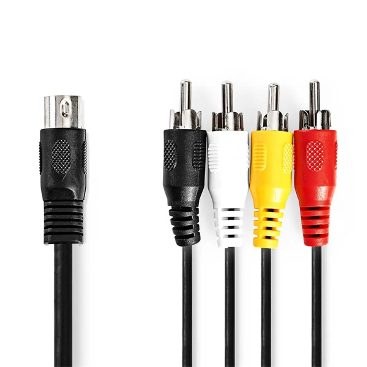 Nedis CAGL20400BK10 DIN audio kábel 5 tűs DIN 4x RCA dugó 1m #2