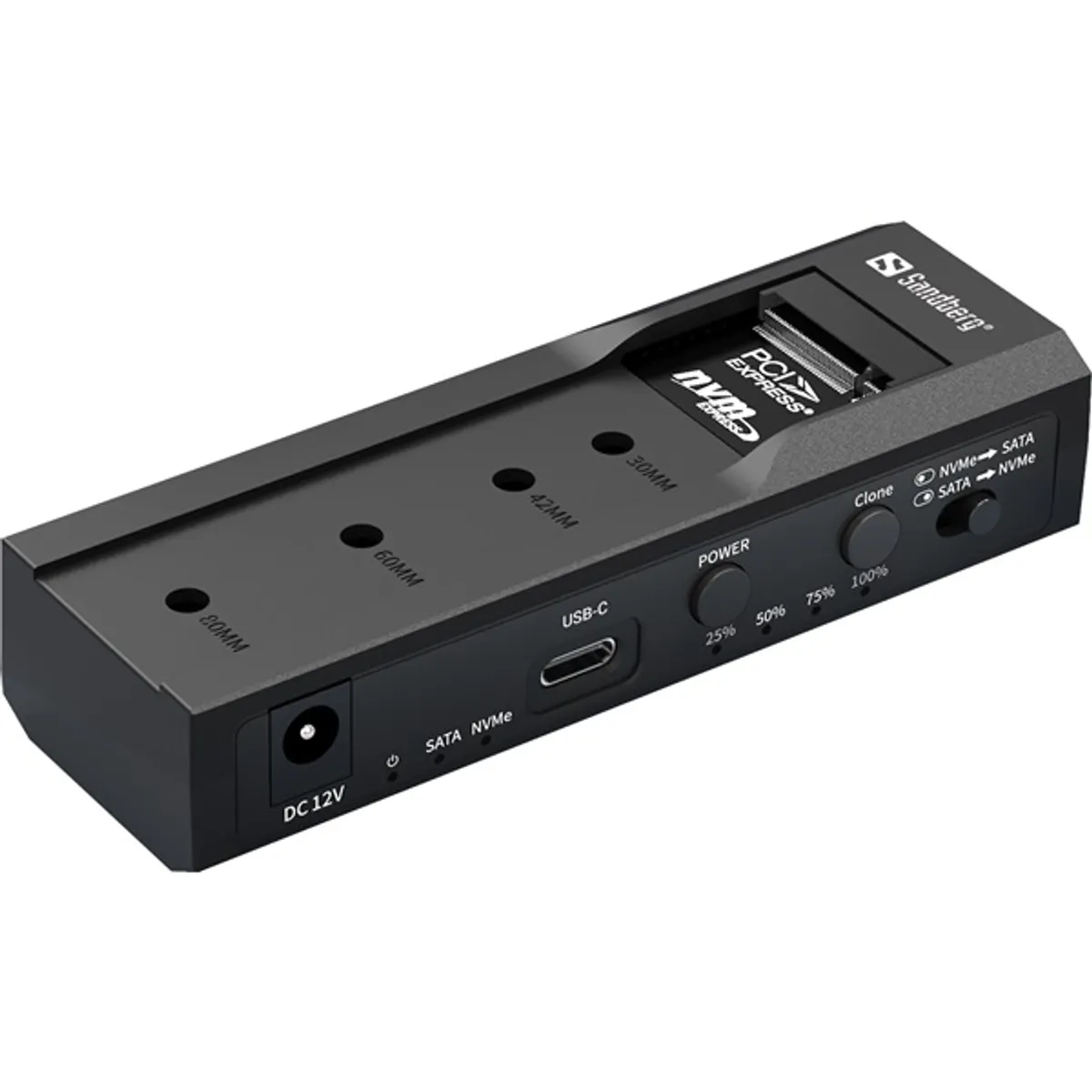 Sandberg 136-49 klónozó-dokkoló M.2 NVMe SATA USB 3.2 Gen2 10 Gbps kétirányú klónozás #1