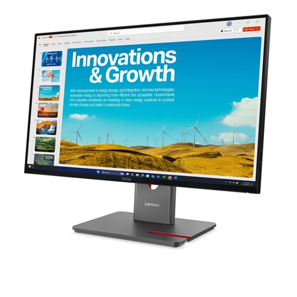 LENOVO-COM 64B1GAT1EU ThinkVision 23.8" IPS 120 Hz HDMI 2.1 DP 1.4 USB-C 10Gbps PD 140W 4x USB-A VESA 100x100 #3