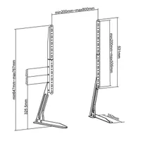 Nedis TVSM1050BK asztali TV-állvány 13"-70" fekete 50 kg VESA 75x75-800x400 #6