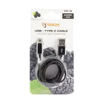 SBOX USB-TYPEC-15B USB-A M - USB-C M kábel 1,5 m fekete hálós #2