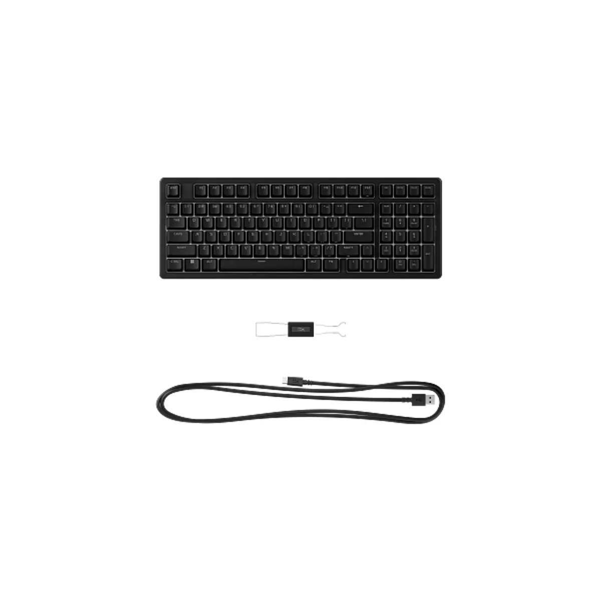 HP HYPERX B4QS4AA#ABU Mechanikus billentyűzet UK USB-C és USB-A háttérvilágítás multimédiás #3