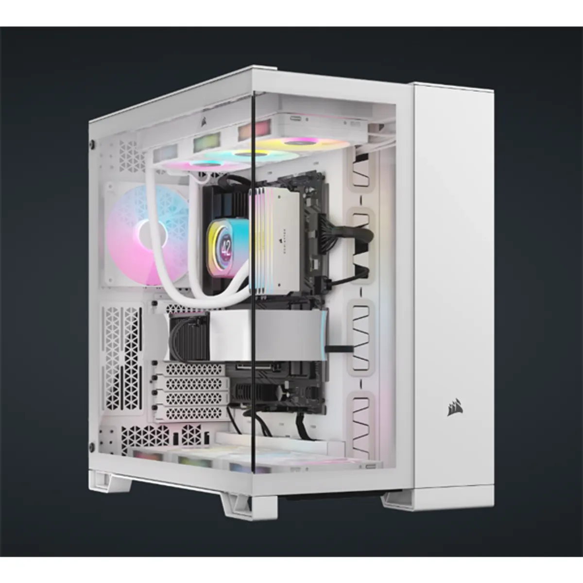 CORSAIR CC-9011258-WW 6500X kétkamrás fehér edzett üveg #1