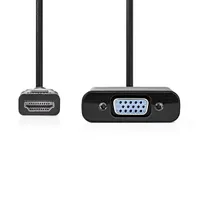 Nedis CCGB34900BK02 HDMI-VGA adapter kábel 0,20 m fekete