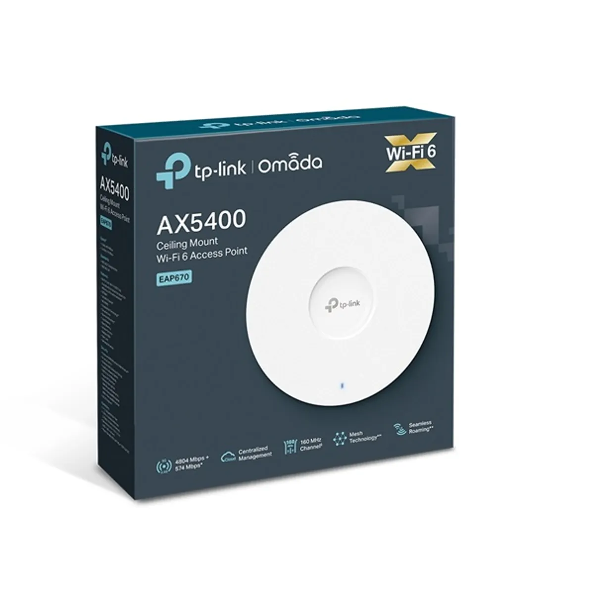 TP-LINK EAP670 AX5400 mennyezeti WiFi 6 hozzáférési pont 2,4 GHz és 5 GHz 160 MHz PoE+ #2