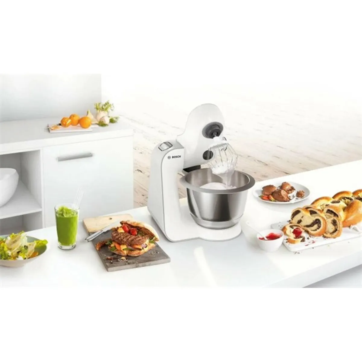 Bosch MUM58231 konyhai robotgép 1000 W 3D bolygómozgás 3,9 L nemesacél tál #2