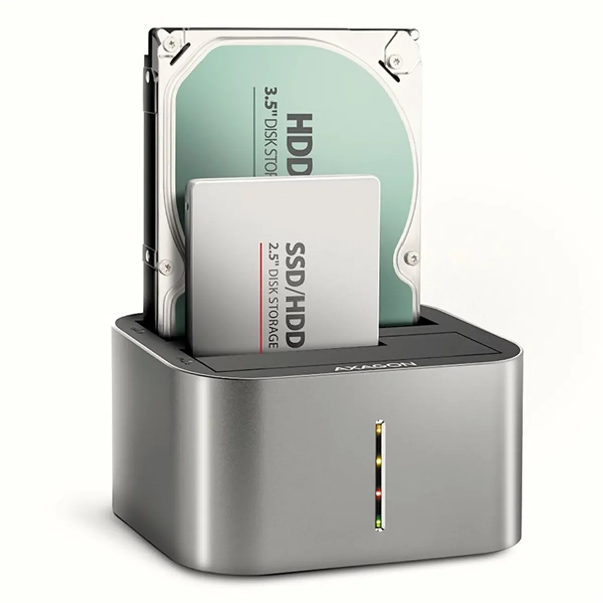 AXAGON ADSA-DC duál HDD és SSD dokkolóállomás USB-C 5Gbps, 2x SATA III 6Gbps, lemezklónozás #1