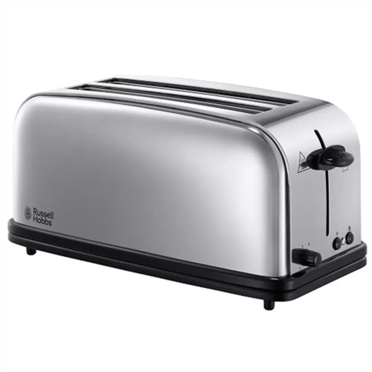 RUSSELL HOBBS 23520-56 Victory 4 szeletes hosszú kenyérpirító 1600 W extra széles nyílások Emeld és nézd meg kiolvasztás zsemlemelegítő rekesz #1