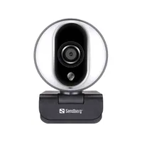 SANDBERG 134-12 Streamer USB Webcam Pro 1080p 30fps 2MP USB 2.0 autófókusz körfény beépített mikrofon #3