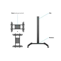 Multibrackets 7350073730643 M Display Stand 180 Single Fekete 24-65" 50 kg 75x75-700x400 mm #7