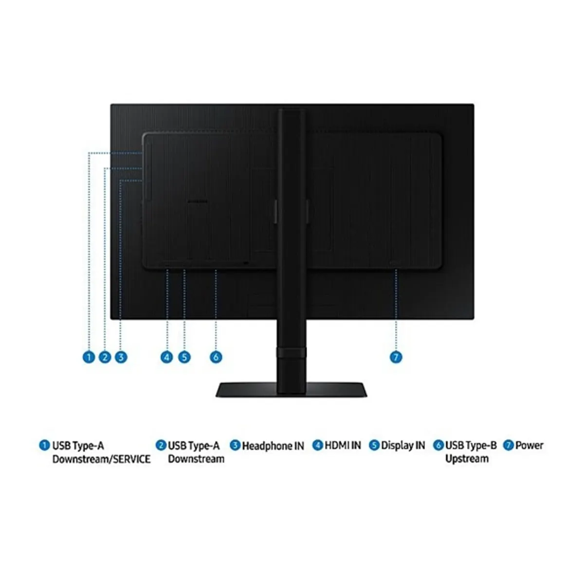 SMG MON LS27D600EAUXEN 27\" ips hdr 100 Hz 5 ms 350 nit állítható magasság dönthető pivot fali 100x100 HDMI DP USB #6