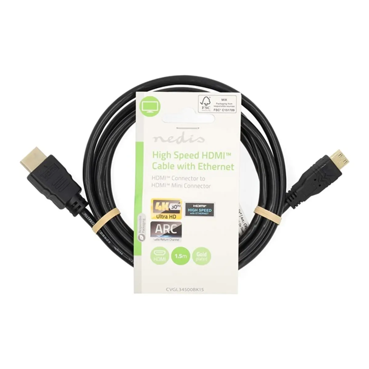 NEDIS CVGL34500BK15 kábel #3