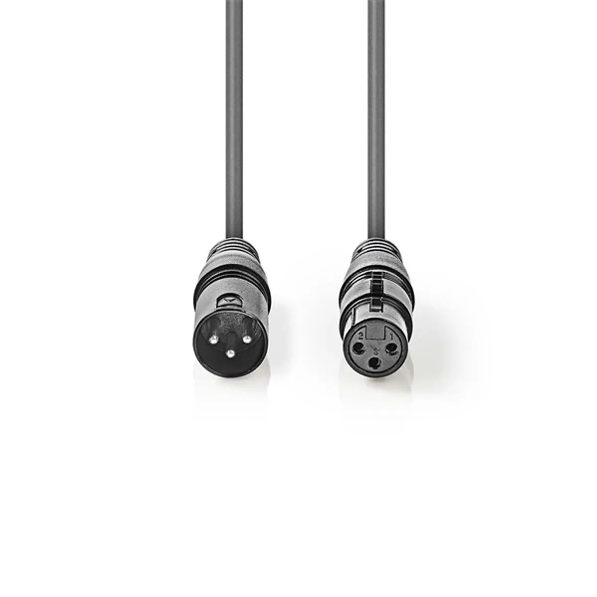 Nedis COTH15012GY50 DMX adapter kábel XLR 3 tűs dugó XLR 3 tűs anya nikkelezett 5 m kerek PVC sötétszürke #2
