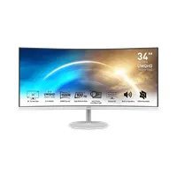 MSI dt 9S6-3PB2CT-007 monitor 34" VA 3440x1440 100 Hz 21:9 ívelt HDMI DP fehér fényerő 300 nit kontraszt 3000:1 VESA 100x100 #1