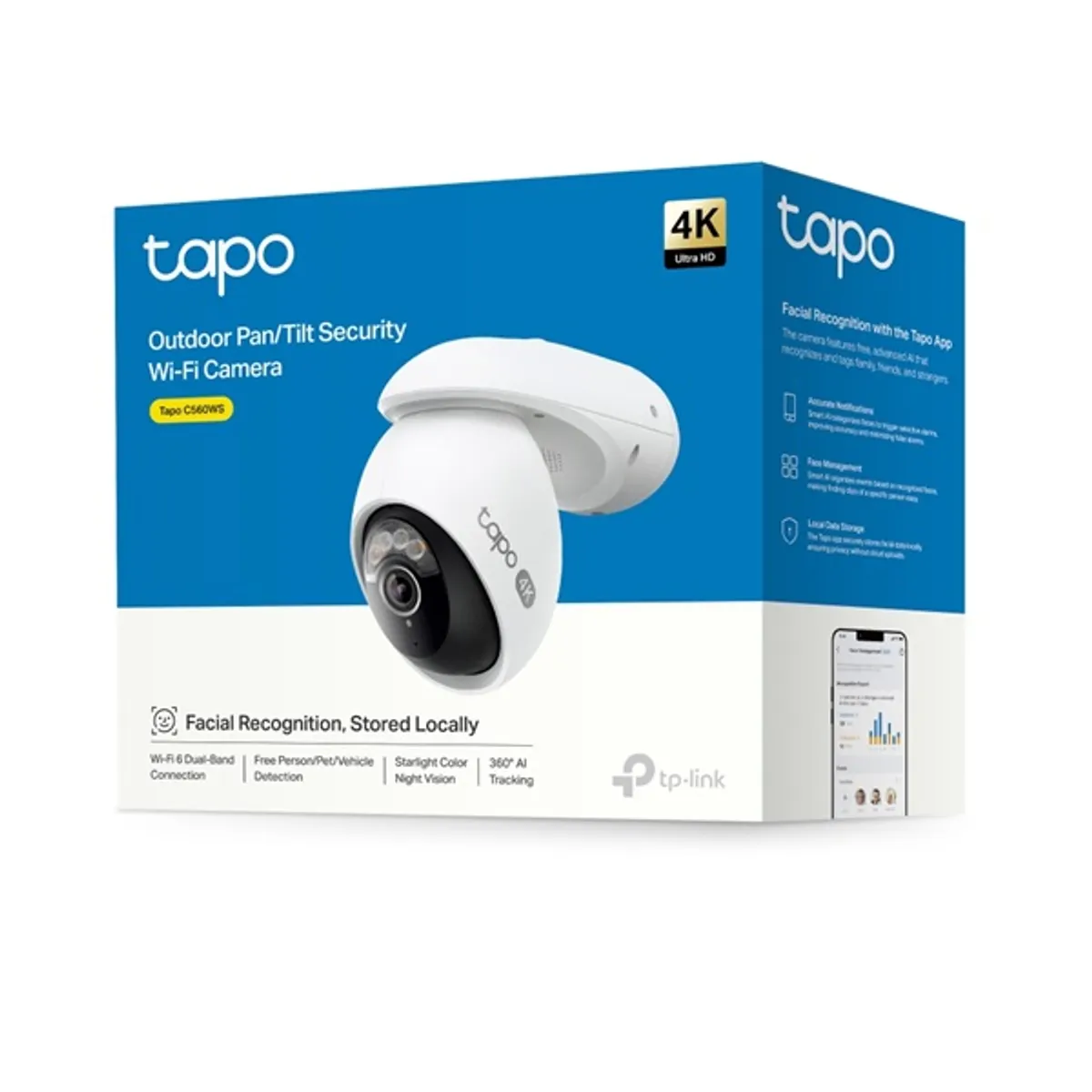 TP-LINK TAPO C560WS IP kamera 4K 8 MP PTZ 326 fok pan 53 fok tilt IP66 2 világítás microSD 512 GB #4