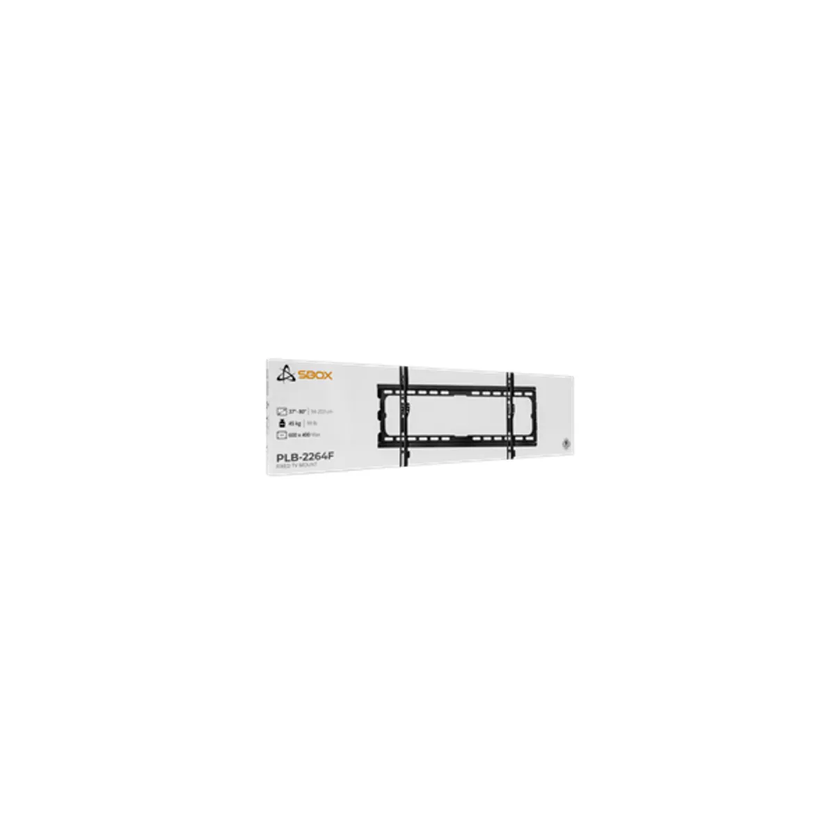 SBOX PLB-2264F-2 fix fali konzol 37"-80", VESA 200x200-600x400, max terhelés 45 kg, fekete #6