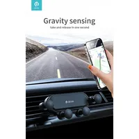DEVIA ST359781 univerzális szellőzőrácsba illeszthető autós telefontartó gravitációs zárszerkezet 360 fokban forgatható ABS fekete #3
