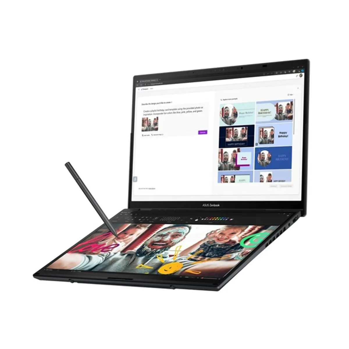 ASUS UX8406CA-PZ144W Zenbook Duo 14" OLED Touch 16GB LPDDR5x 1TB PCIe 4.0 Windows 11 Home Basalt Gray #3