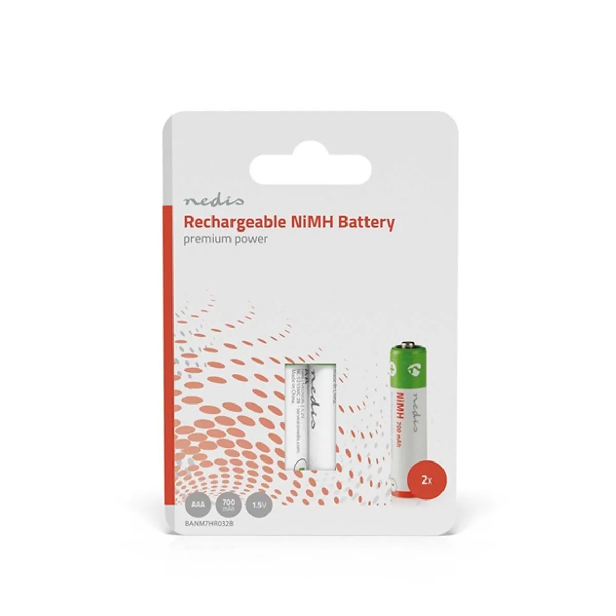 Nedis BANM7HR032B újratölthető Ni-MH AAA akkumulátor 1,2V 700mAh 2db #1